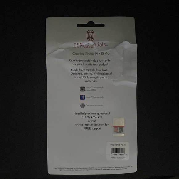 OTM Essentials Leather Case for iPhone 12 • 12 Pro, “Howard University 1867” NWT - Picture 3 of 5